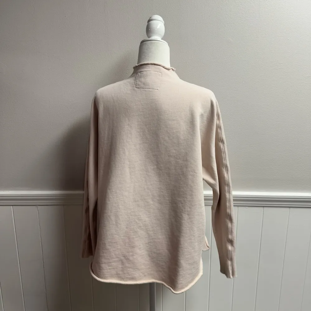 Frank & Eileen Effie Long Sleeve Funnel Neck Capelet Triple Fleece Small S - Image 11