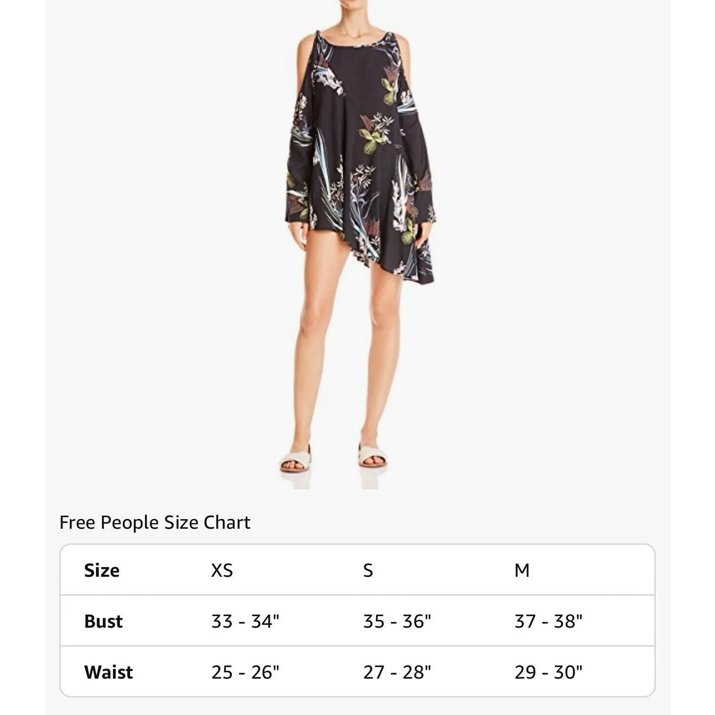 Free People Clear Skies Asymmetrical Cold Shoulder Blue Tunic Dress Size XS - Image 2