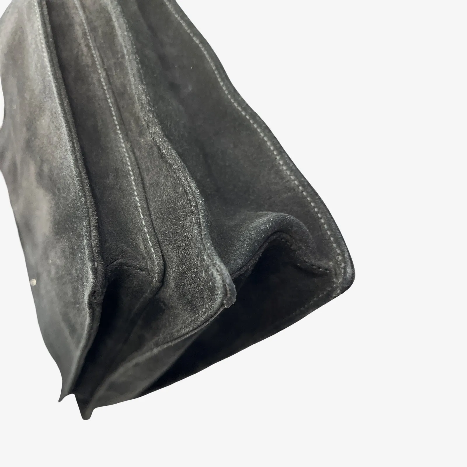 Gucci Black Suede Shoulder Bag 001 3266 Vintage Messenger Style Made In Italy - Image 16