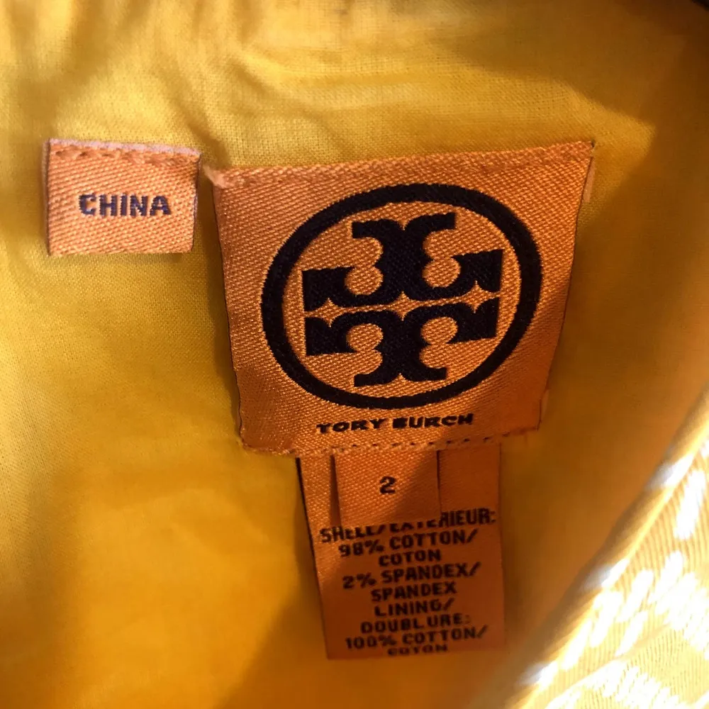 NEW Tory Burch Meryl Sleeveless Yellow Chevron Dress Women's size 2 - Image 3