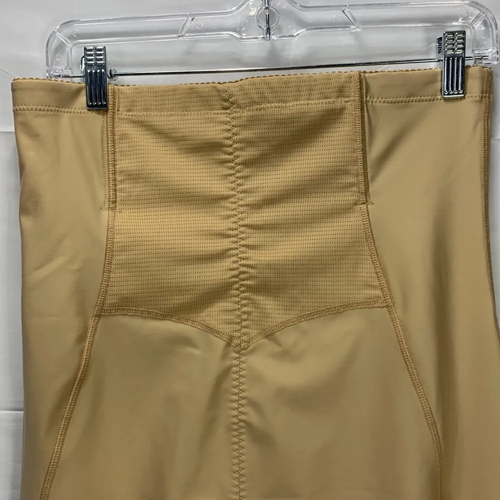 High Waisted Slimming Tan Cream Bodysuit Undershorts Size 3X - Image 6