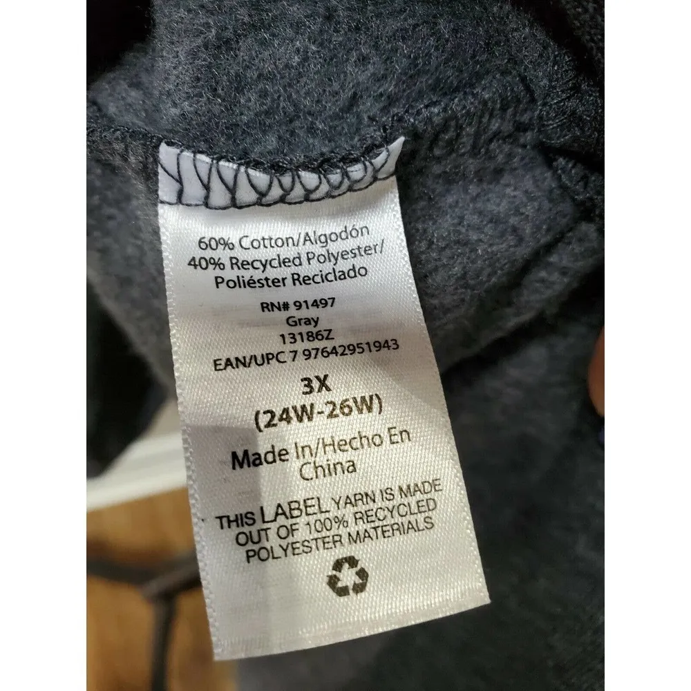 Positive Tees Women Gray Cotton & Polyester Long Sleeve Casual Blouses Shirt 3X - Image 11