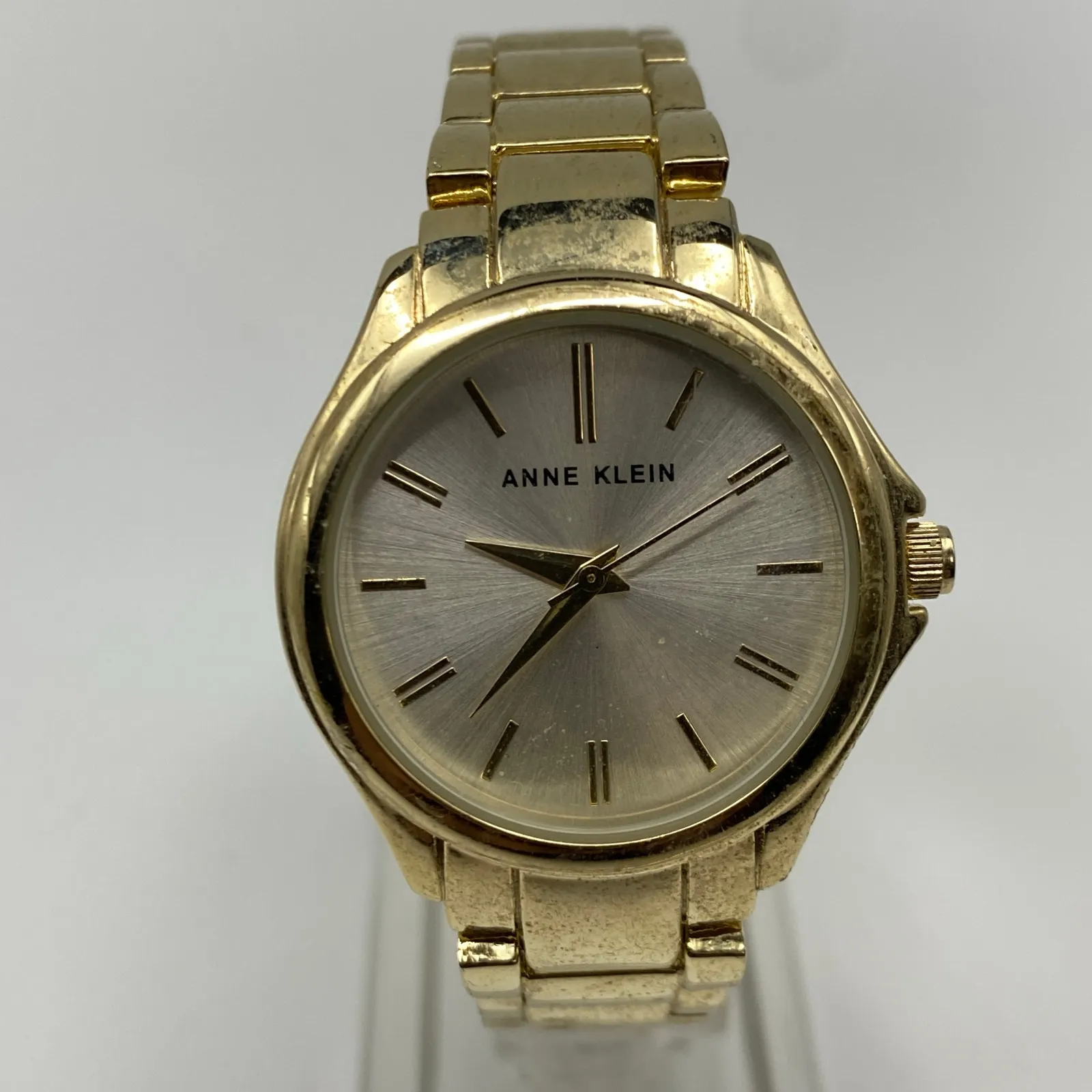 Anne Klein Gold Tone Stainless Steel Watch Working New Battery - Image 2