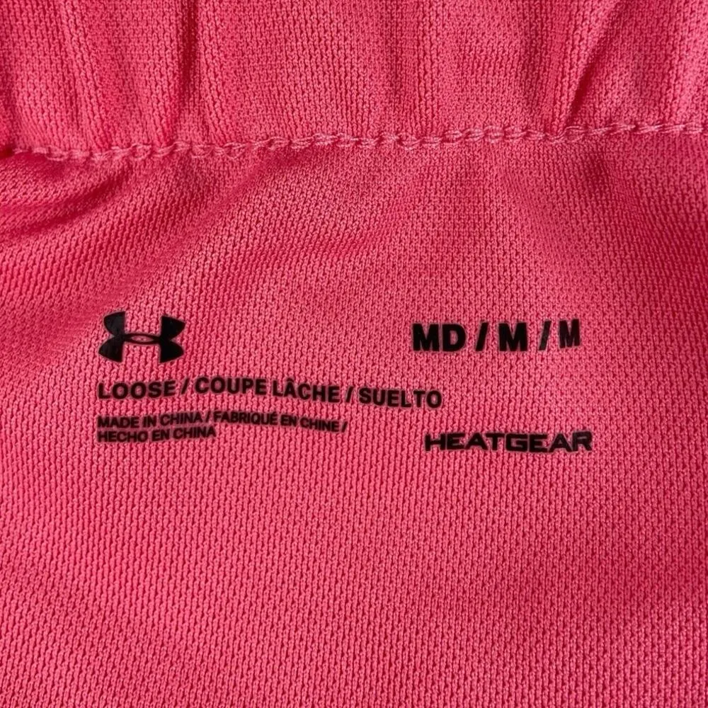 Under Armour Pink Spell Out Waistband Elastic Yoga Pull On Athletic Short Size M - Image 3