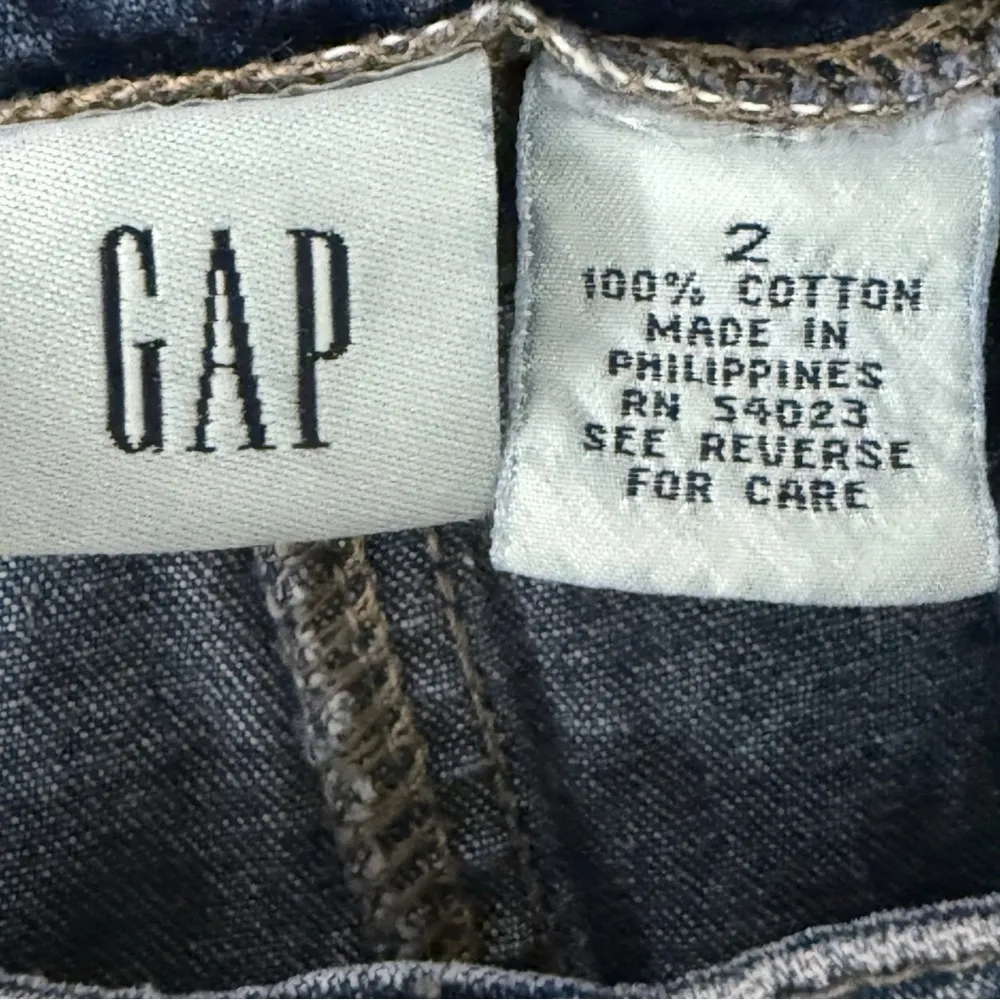 Gap Snap Front Blue Denim jean Skirt Size 2 - Image 4