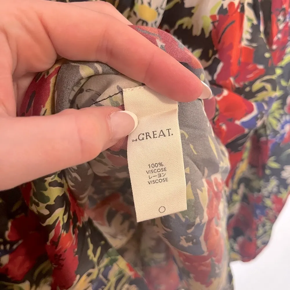 NWT THE GREAT. Palmette Blouse Size Medium Red - Image 10