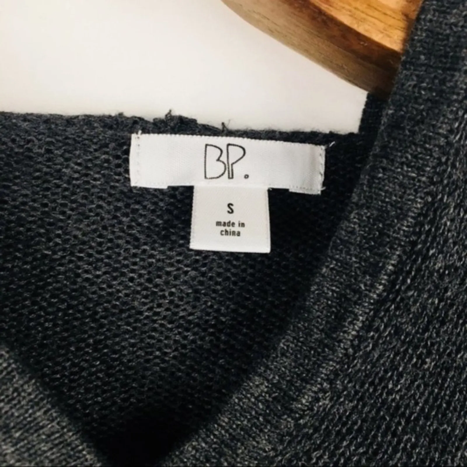 BP Dark Grey thin Sweater Hooded Sz Small - Image 9