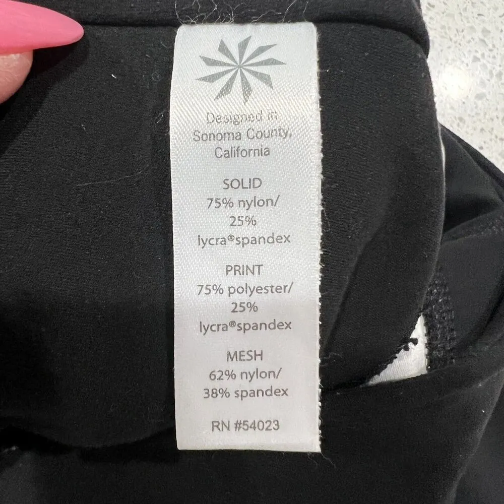 Athleta Size S Tight Black Blossom Intuition 7/8 Yoga Fitness Pant #866957 Women - Image 7