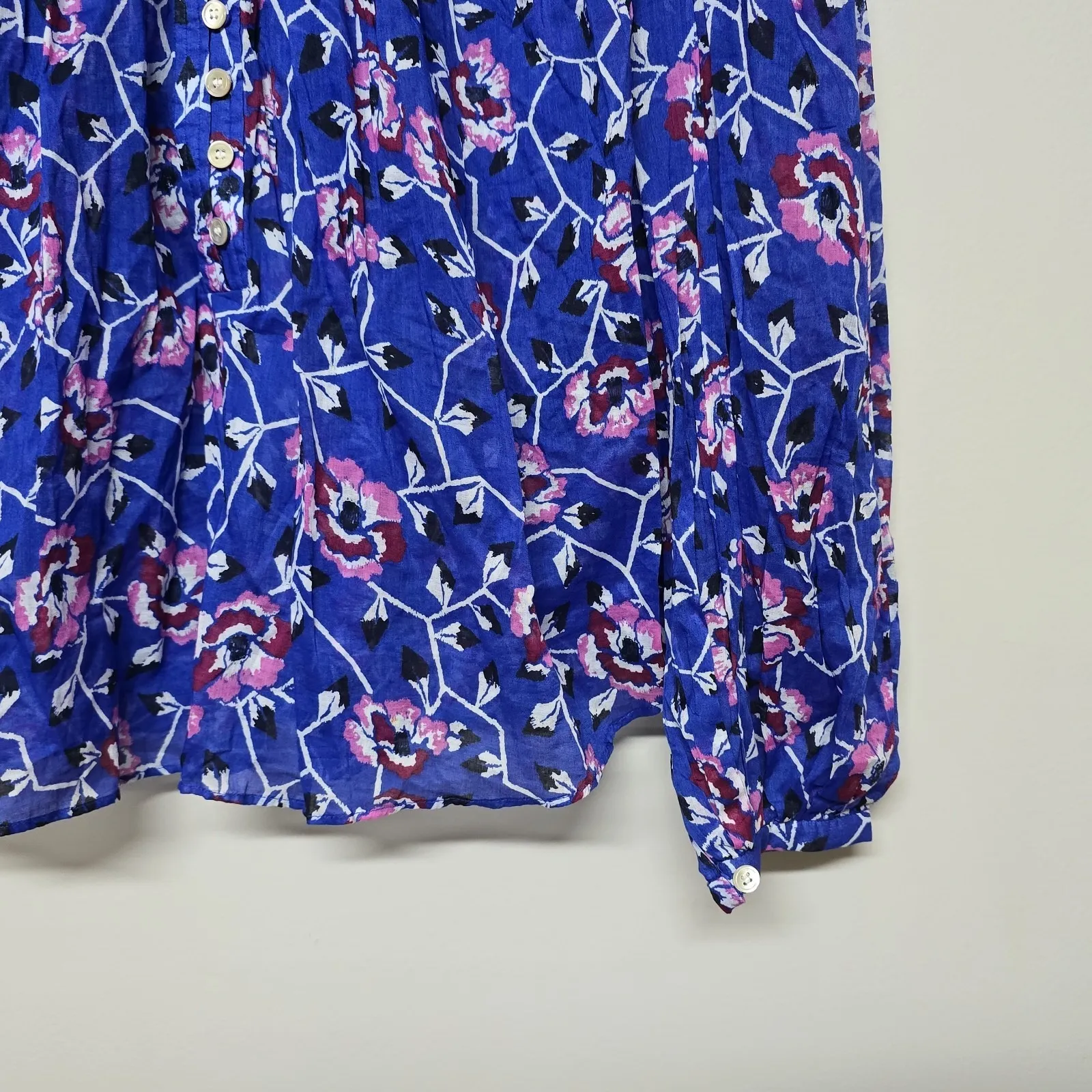 Isabel Marant Etoile Salika Puff Sleeve Floral Print Shirt sz 34 US XS Loose Fit - Image 4