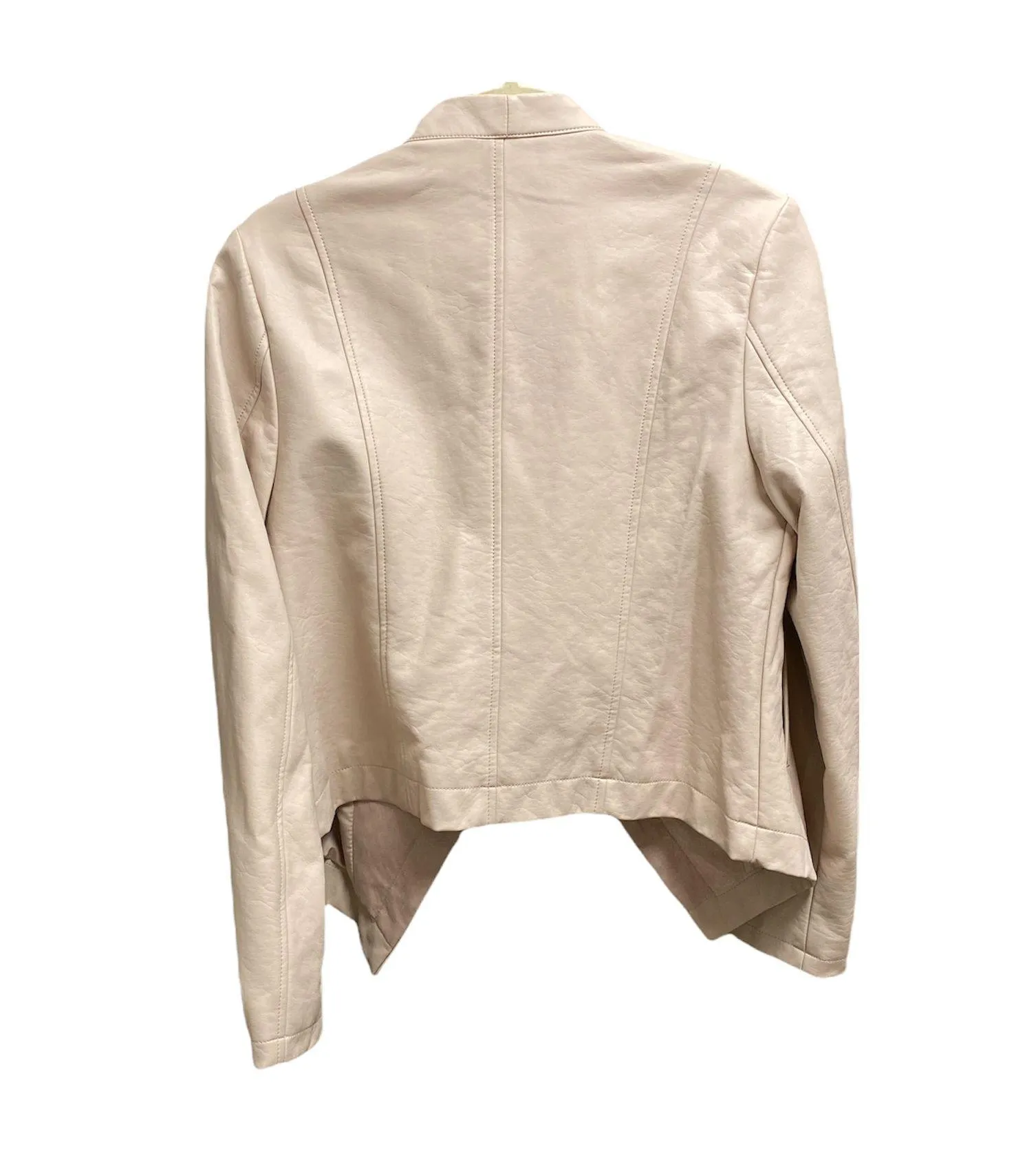 faux leather open front jacket size medium - Image 2