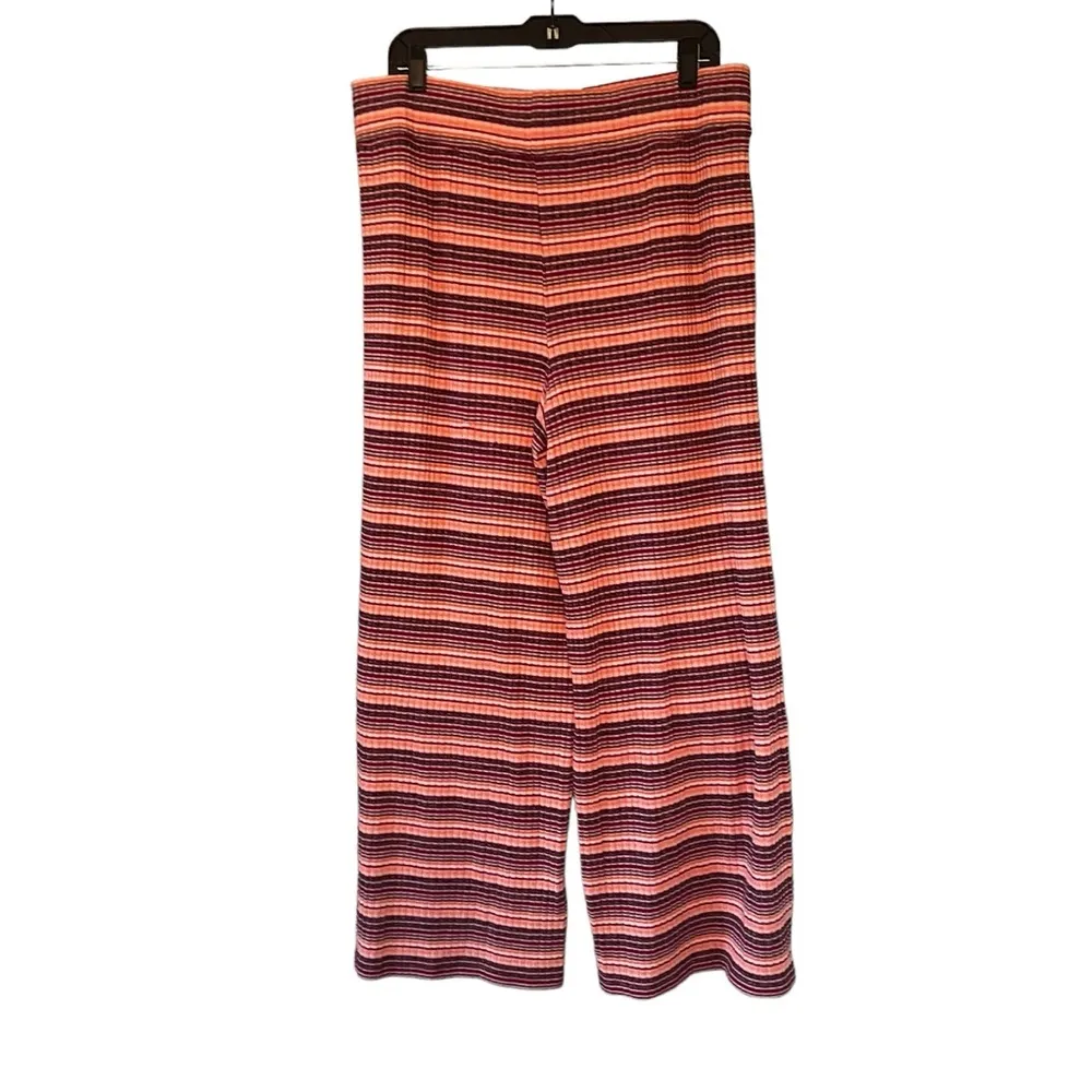 Daily Practice by Anthropologie Wide-Leg Lounge Pants Striped, Sz XL - Image 4
