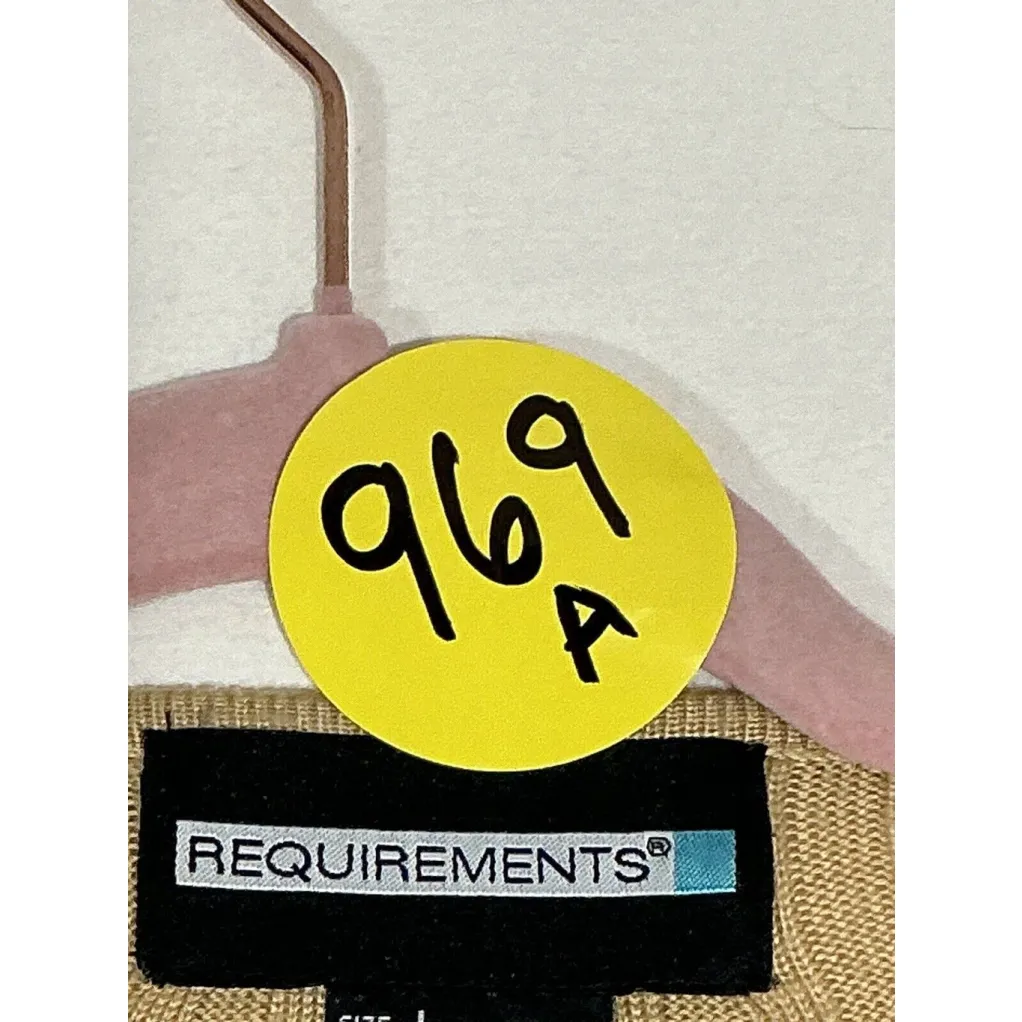 Woman’s Requirements Size Large Set Tan Cardigan & Matching Attached Tank - Image 8