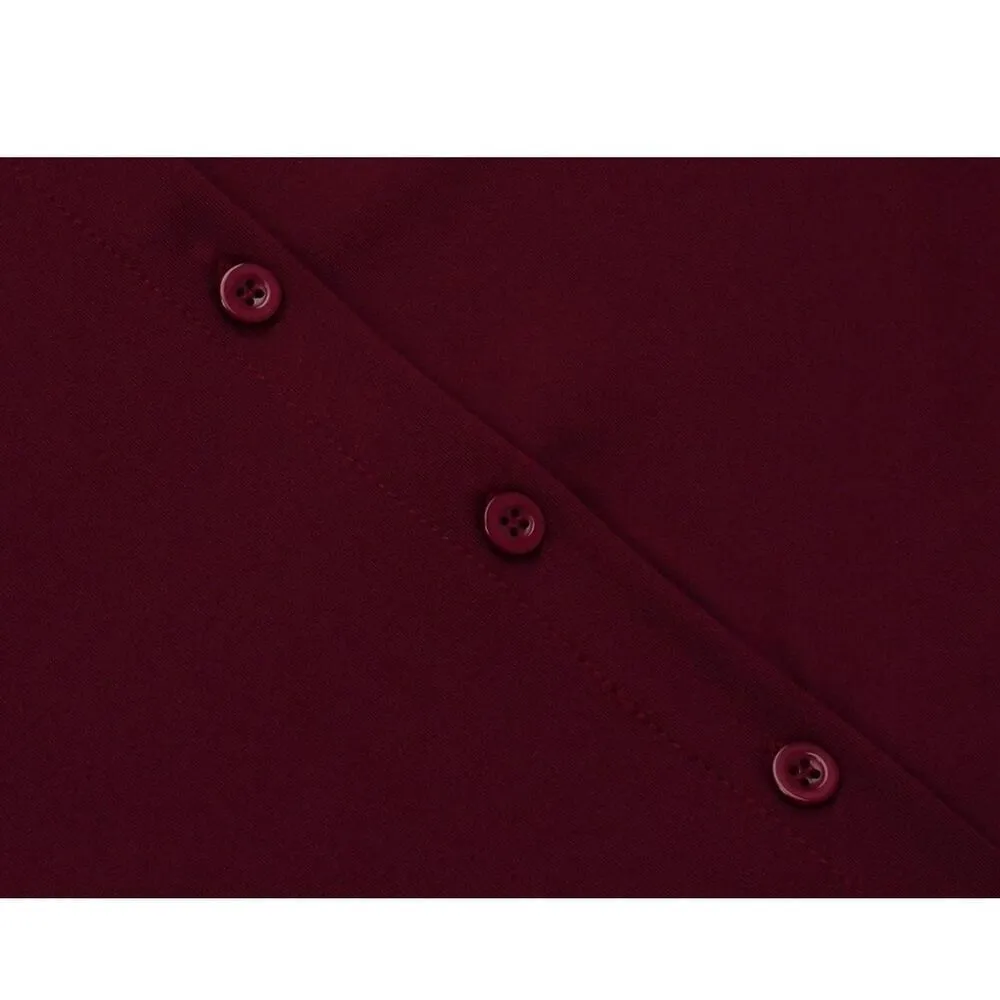 NEW Jumpsuit Elegant Wide Leg Pants Pockets 2X NO BELT Red Size XXL - Image 4