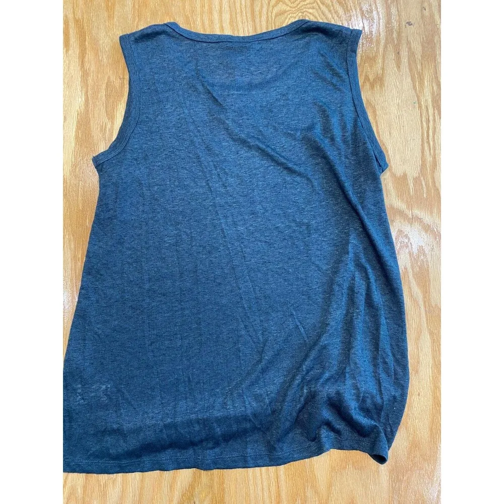 Bobeau Tank Top Women's Medium Blue Side Knot Crew Neck Sleeveless Pullover B62 - Image 5