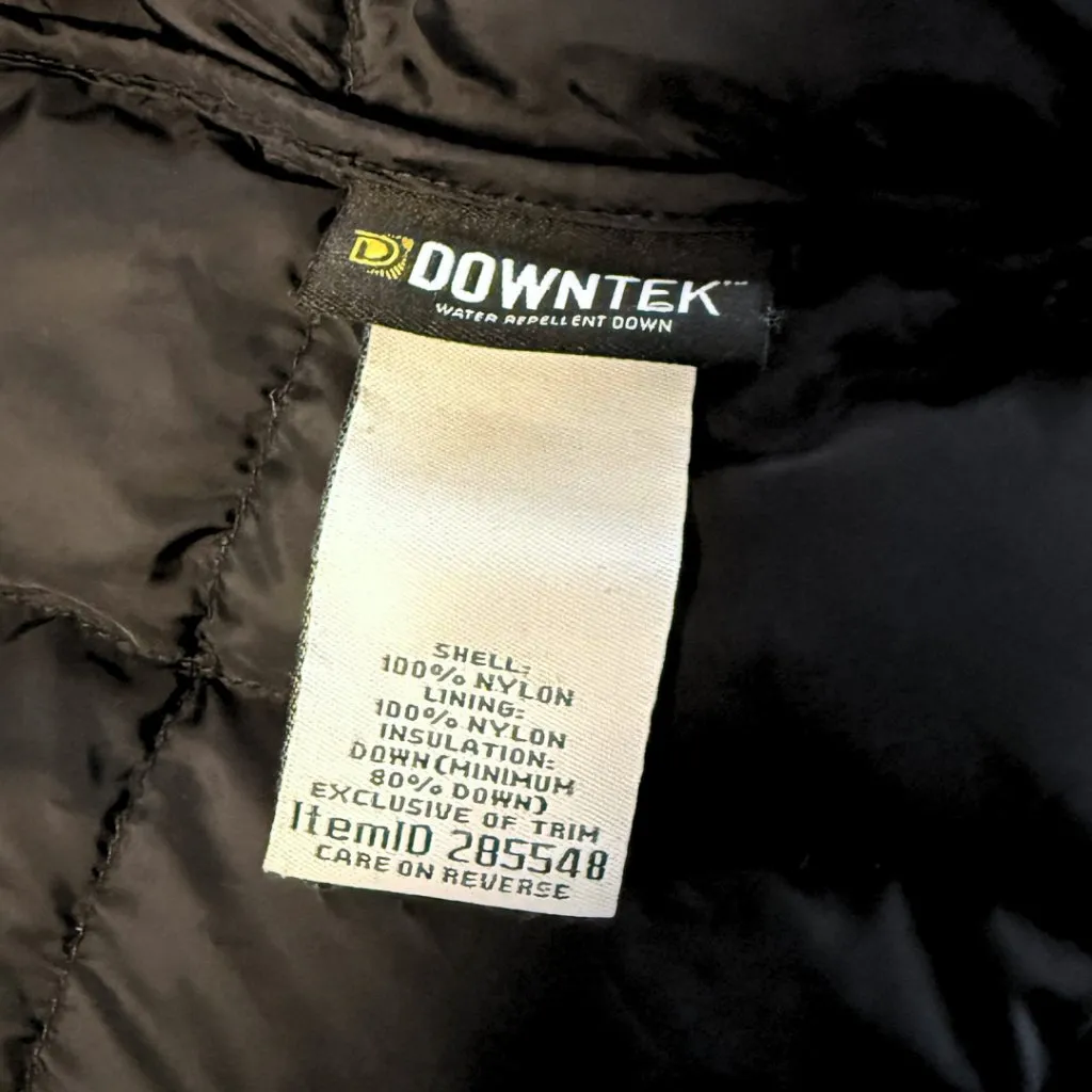 L.L. Bean Black Down Zip Up Coat Winter Jacket Women's Large - Image 5