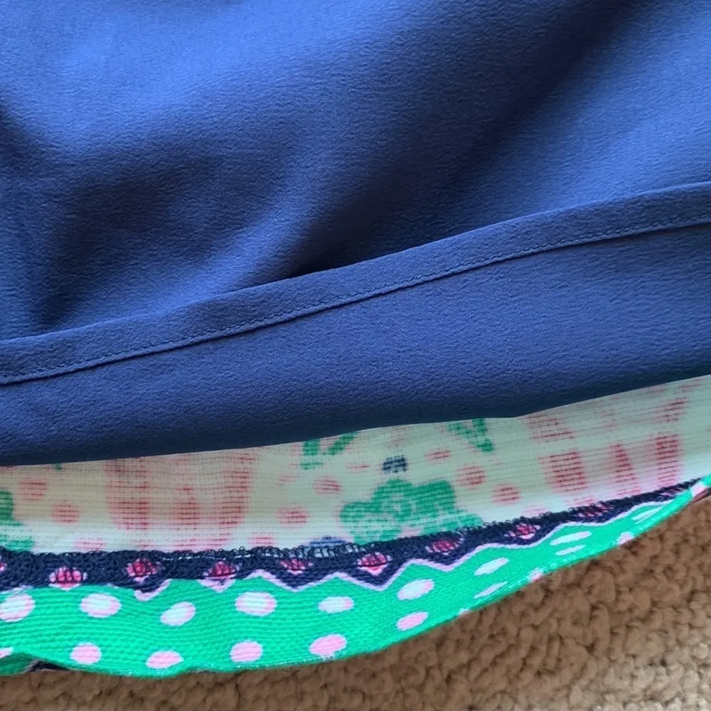 Talbots Mod floral Fair Isle Shift Fringe dress - Image 7