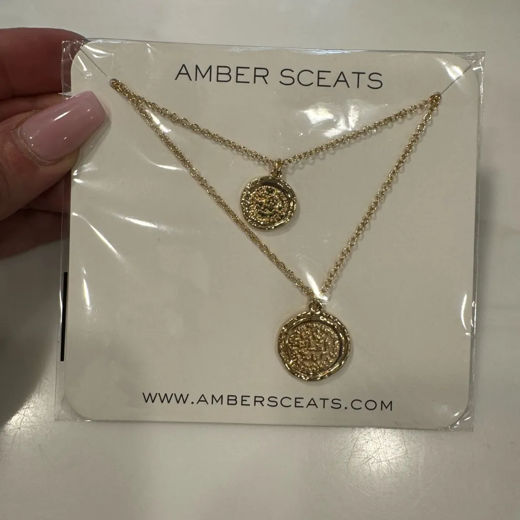 Amber Sceats Double Coin Layering Necklace - NWT! - Image 2