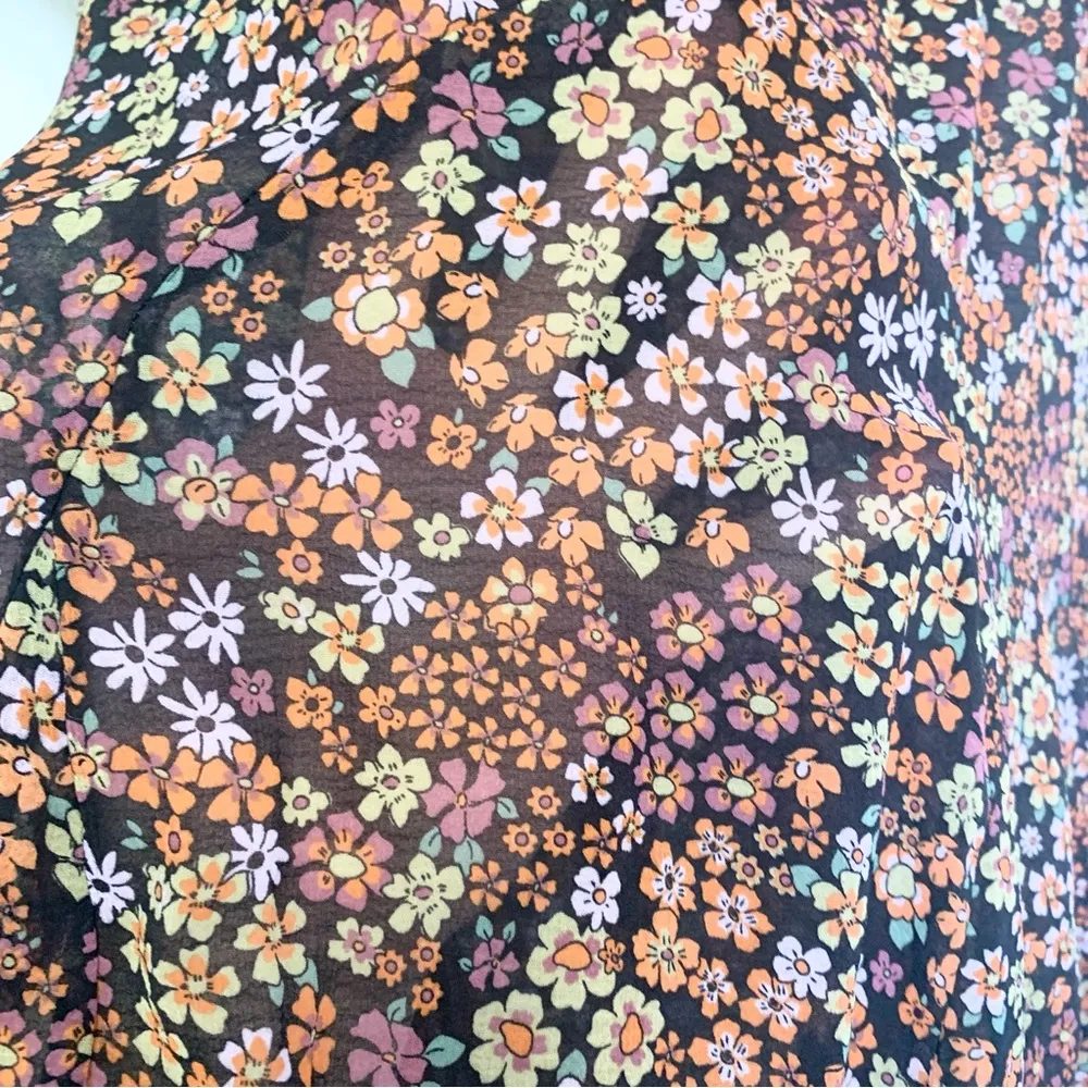 Free People Bonnie Floral Chiffon Mini Dress Size XS - Image 14