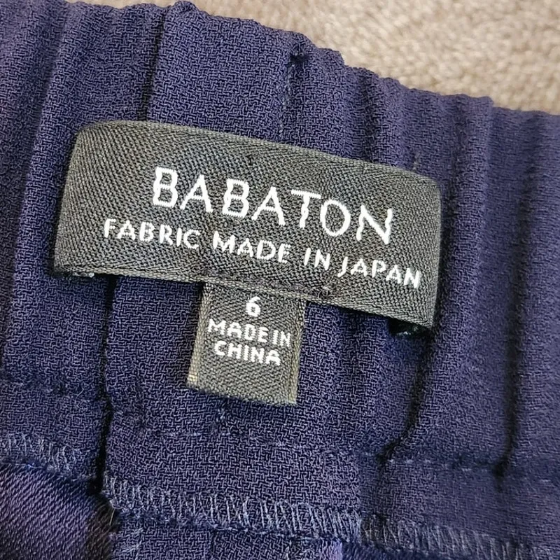 Babaton Dark Navy Blue Pull On Mid Rise Satin Lounge Parker Palazzo Pants Size 6 - Image 6