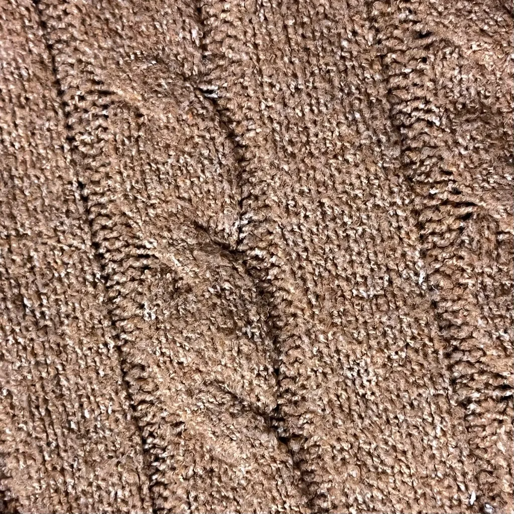 Hippie Rose Women’s Open Back Cable Knit Sweater Size XS Brown Fisherman Angler - Image 11