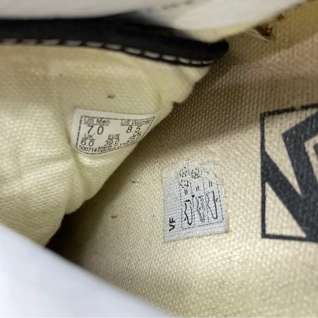 Vans Checkered Old Skool Black and White Sneakers Mens 7 womens 8.5 - Image 7