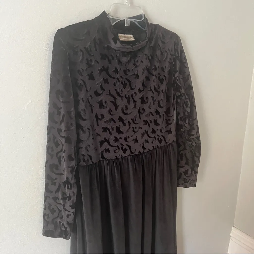 Vintage Coldwater Creek Elegant Black Long Sleeve Dress - Image 2