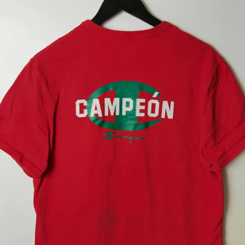 Champion Campeon T Shirt Fit Sports Embroidered Tee Short Sleeve Cotton Solid - Image 6