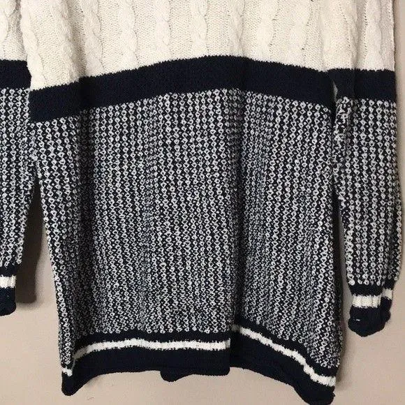 Vtg Liz Claiborne oversized cotton blend knit pullover fall sweater large - Image 3