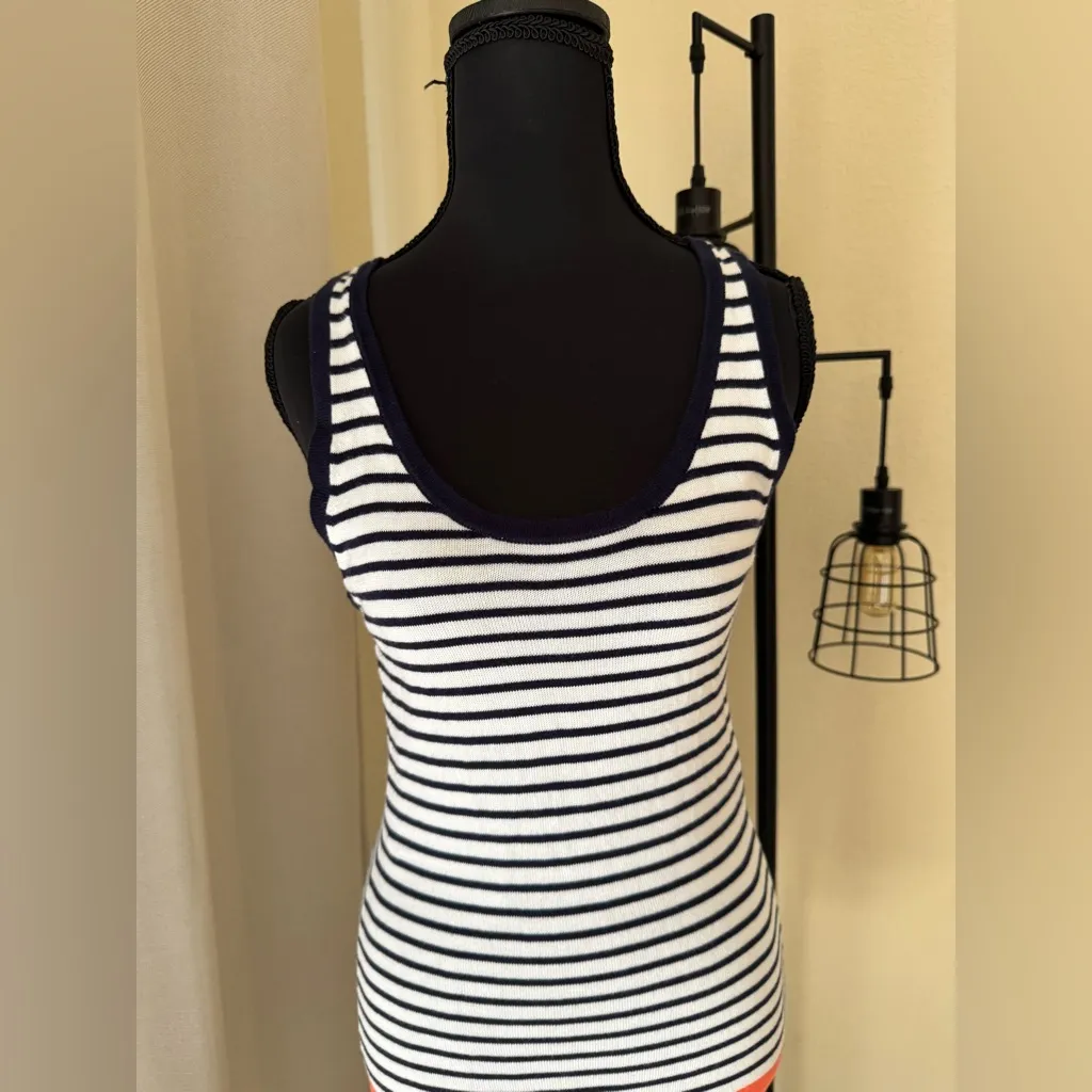 Lilly Pulitzer Stanton Racerback Sweater Small Dress Resort White Buoy Stripe - Image 2
