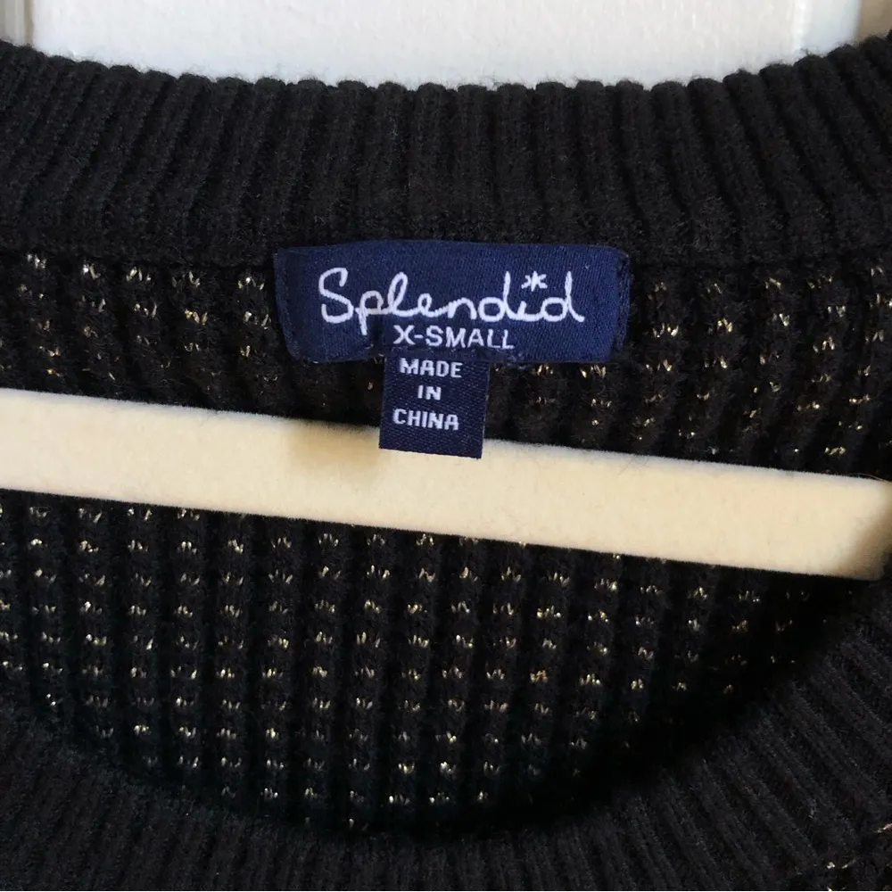 Splendid Sheridan Cashmere Lurex Sweater Jumper Pullover Top Black - Image 5