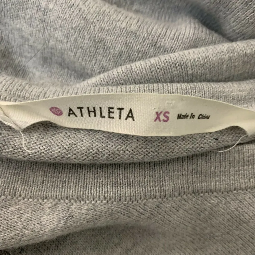 ATHLETA Womens Gray Kitta Cashmere Blend Asymmetrical Pullover Sweater - Image 3