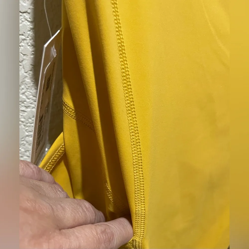 NWT Outdoor Voices Superform Full Length Legging in Cider Yellow Size L Pockets - Image 6