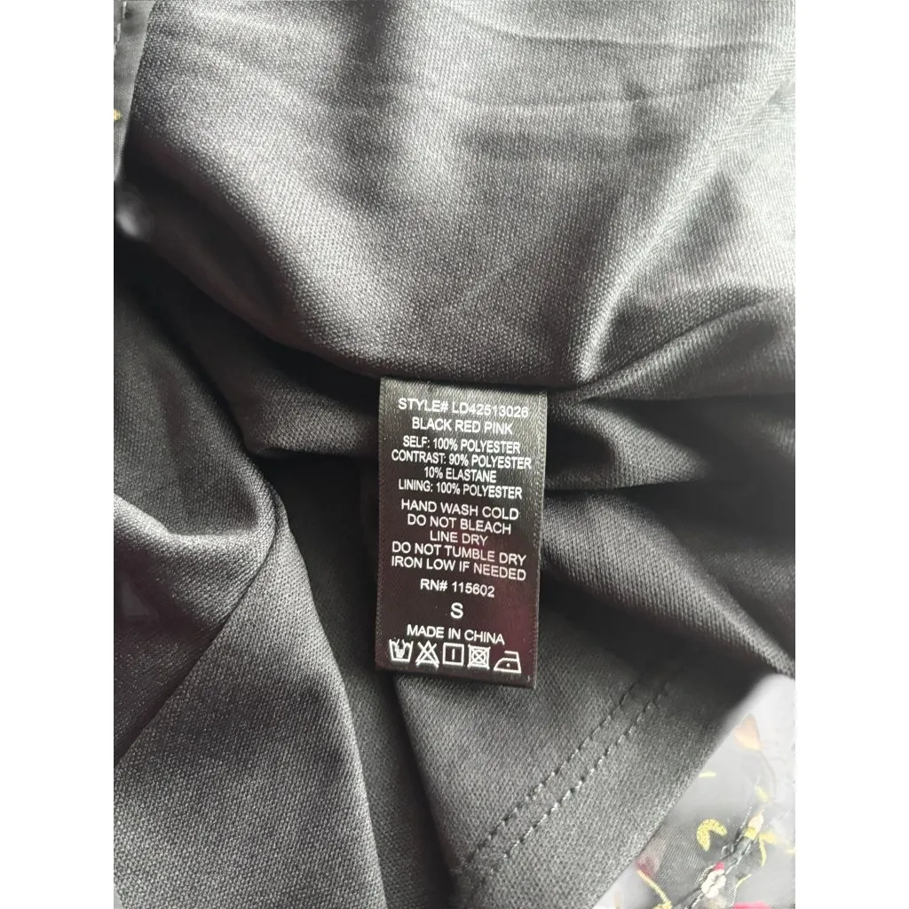 Lush Women's Black Floral Shear Short Dress - Image 8