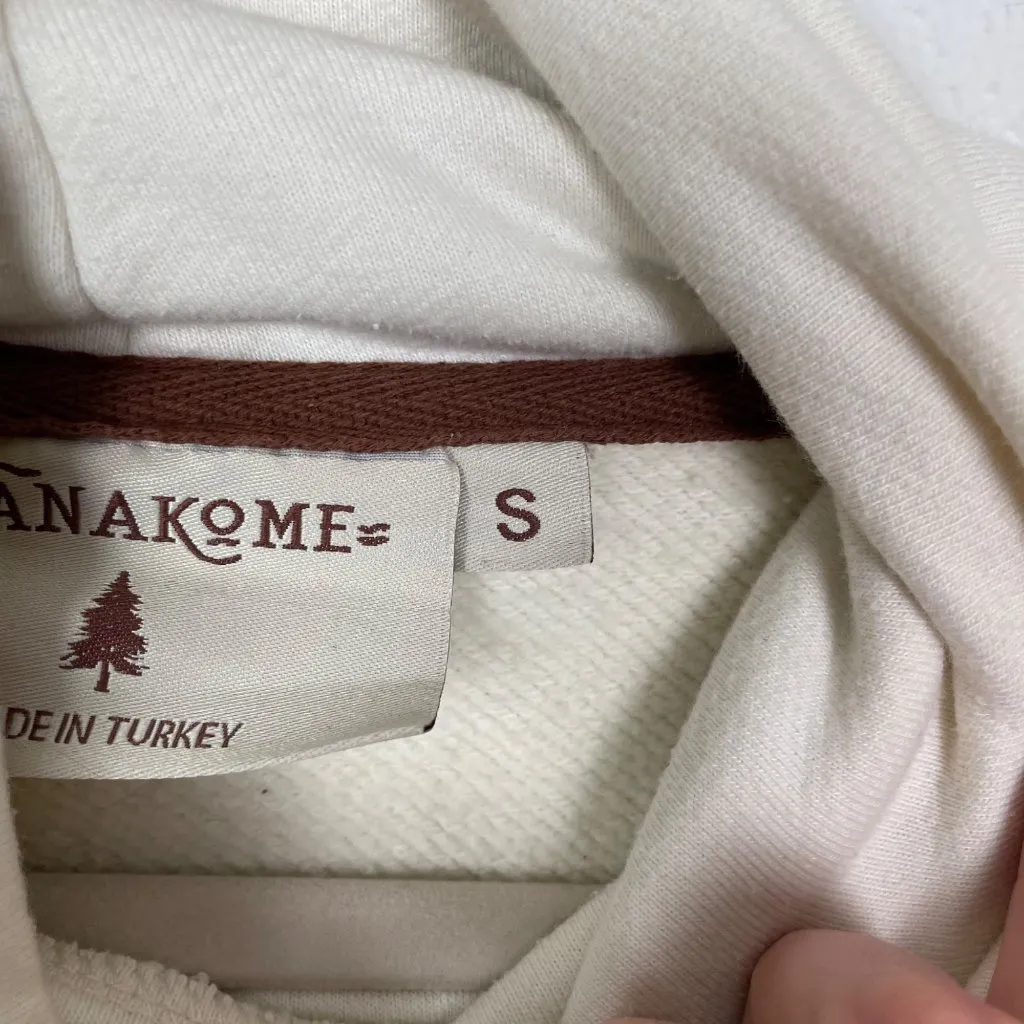 Wanakome Woman's S Cream Kimberly Cowl Neck Long Sleeve Winter Sweatshirt - Image 6