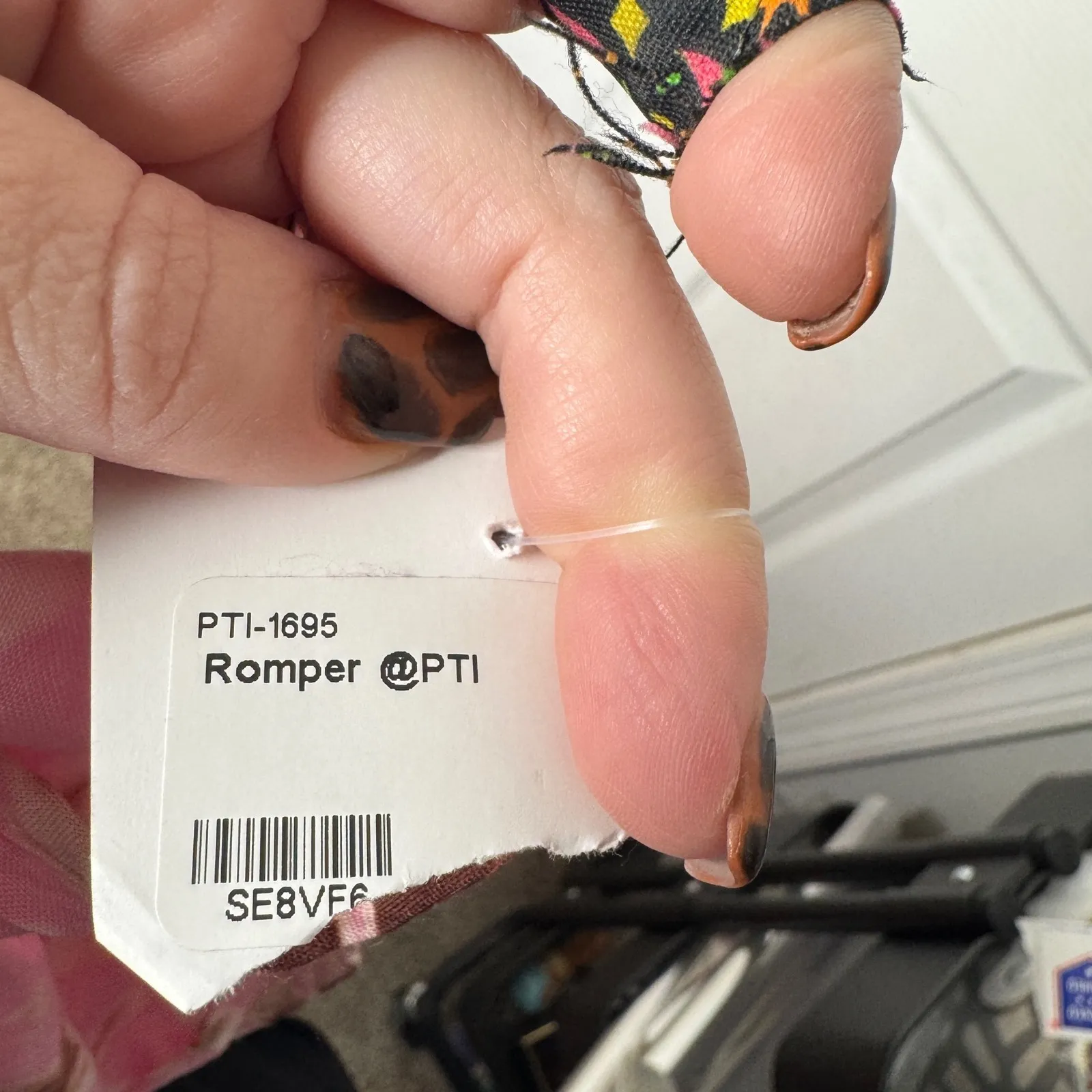 PAPAYA TREE IMPORTS Pink Tan Tie Dye Wide Leg Jumpsuit Size M - Image 7