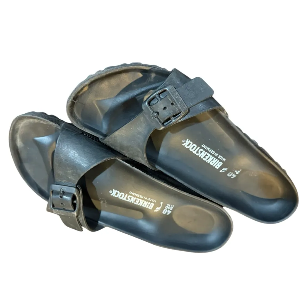 Birkenstock Eva Madrid Anthrancite Slip Ons EUC Size 40 Womens 9‎ Black Travel - Image 3