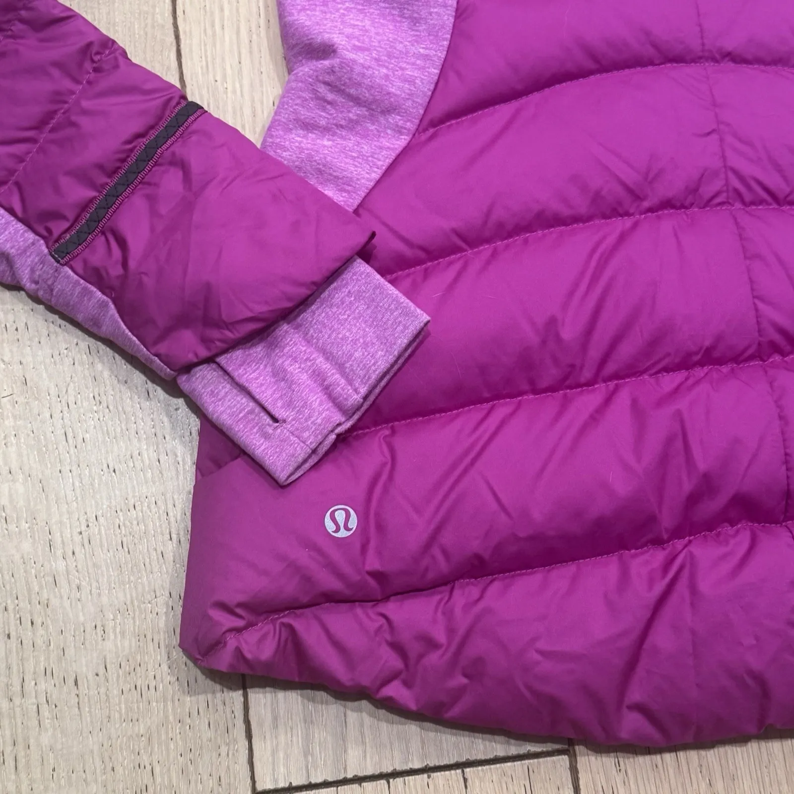 Lululemon Fluff Off Jacket‎ Ultra Violet Pink Sz 4 Athletic Running Down Puffer - Image 10