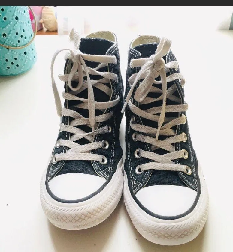 Converse Black Hightops - Image 7