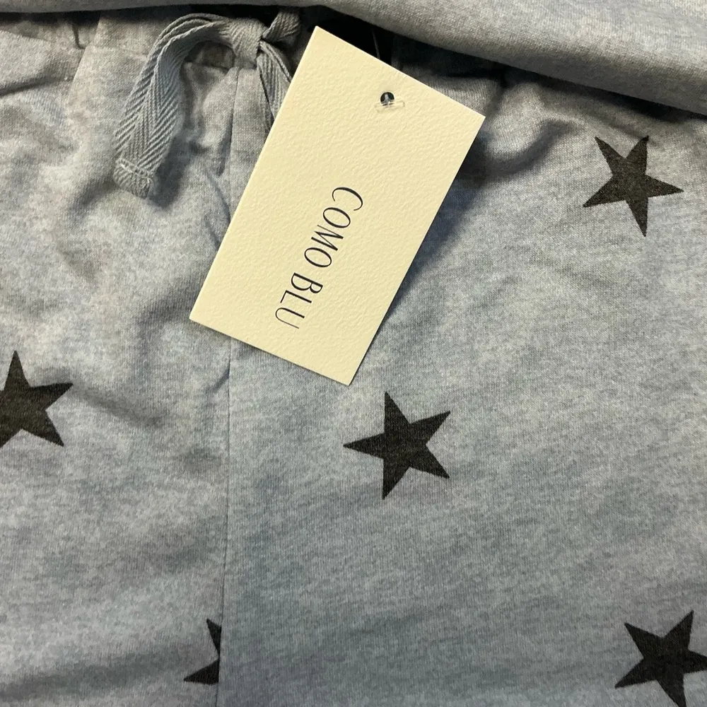 Star Print Grey Sleepwear Set Size 2X - Image 5