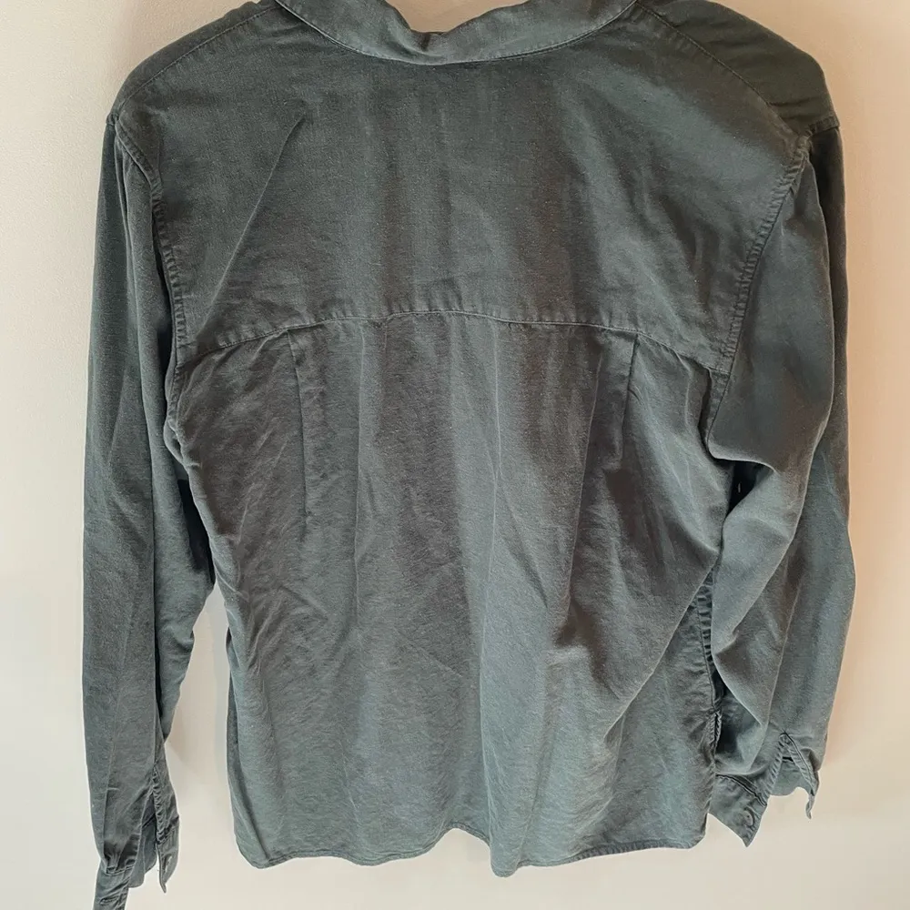 Christopher and Banks women’s dark green dressy blouse-large - Image 3