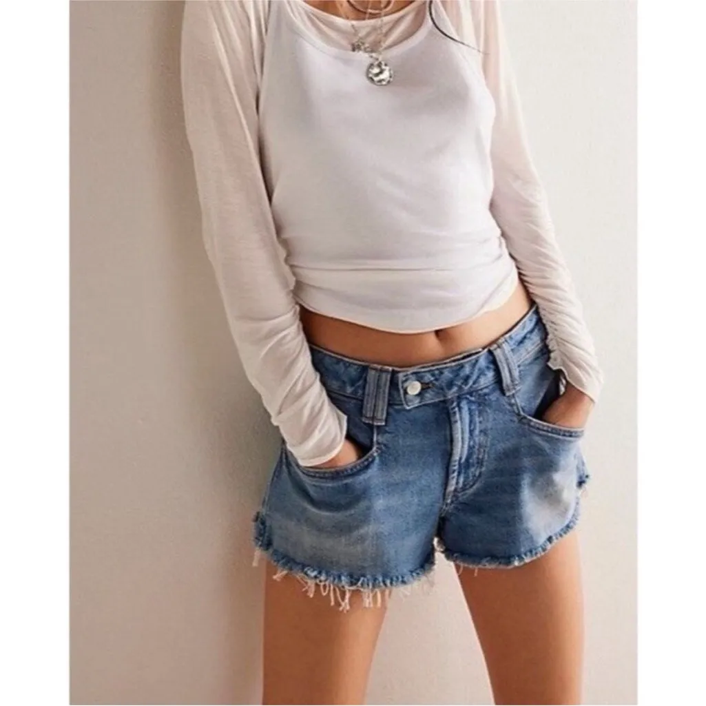 We The Free Light Blue Denim Shorts - Image 9