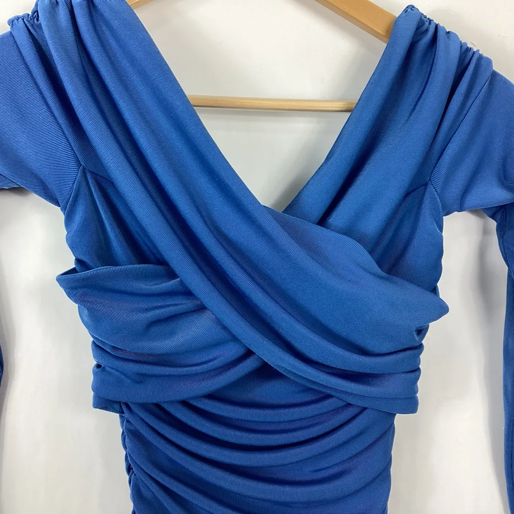 Abercrombie & Fitch Petite Ruched Criss Cross Dress Size XS NWT - Image 2