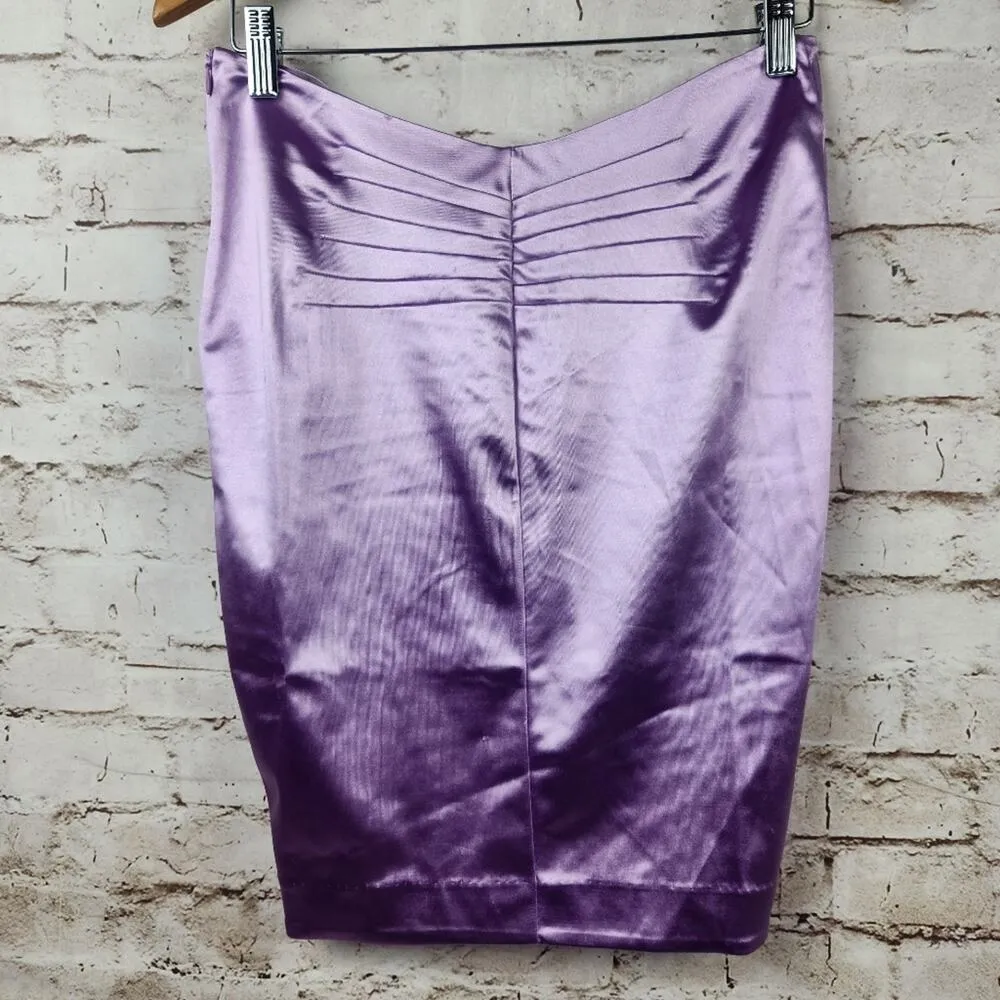 Retrofete Dehl Skirt in Lilac Purple Size XS NWT Satin Fabric Pleated Mini - Image 5