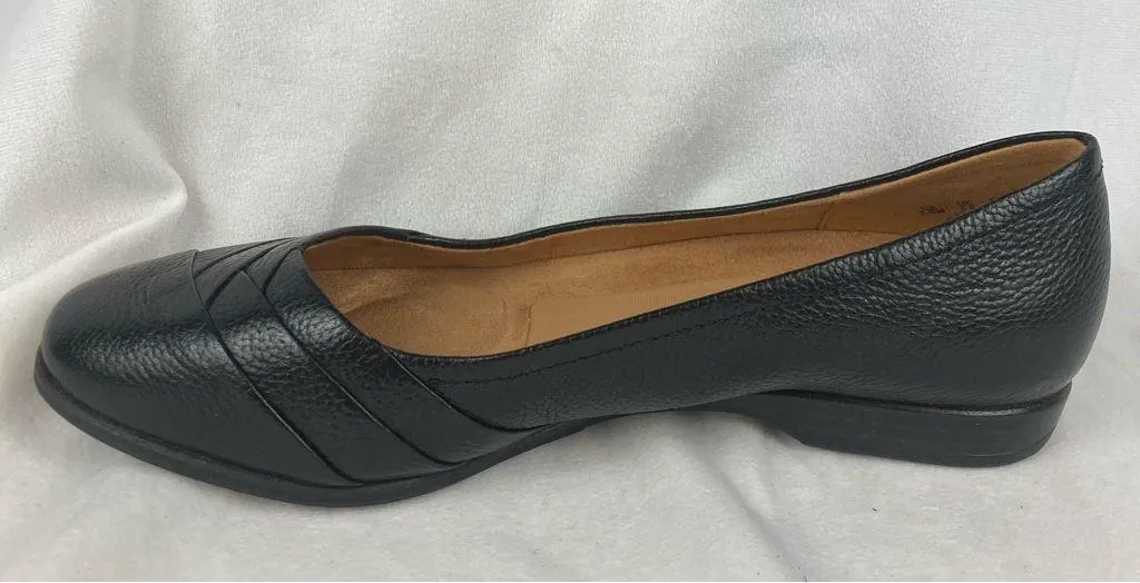 Naturalizer Jaye Women's Black Leather Slip-on Flat Pumps Size 7.5 - Image 3