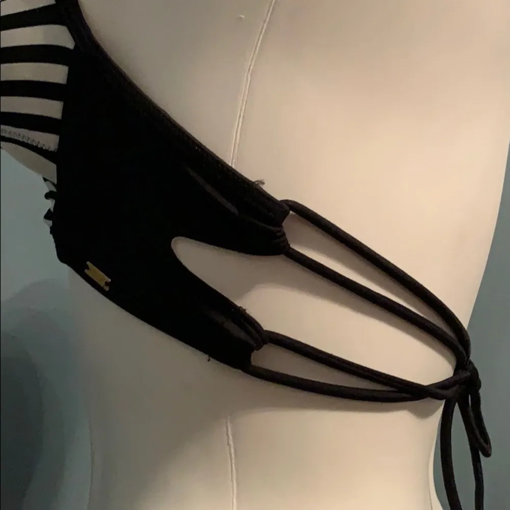 Victoria’s Secret PINK black & white stripe bikini - Image 4