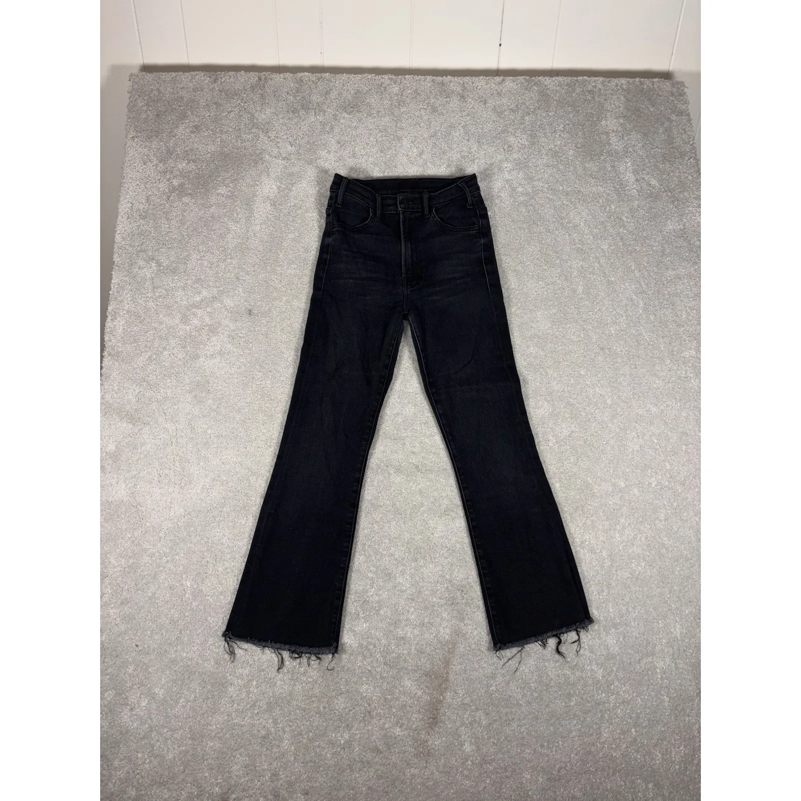 Mother Women's The Hustle Ankle Fray Encounters At Night Jeans Black Size 24 - Image 2