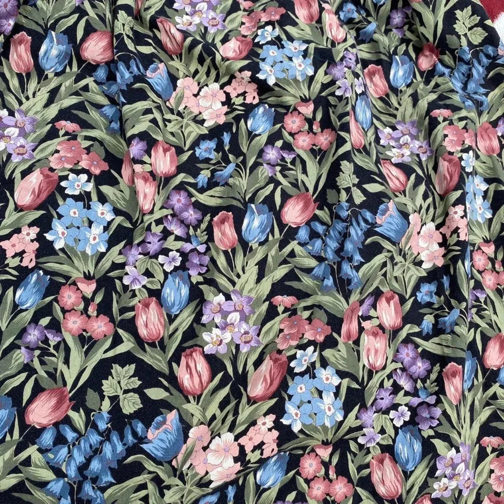 Vintage 70s 80s has gorgeous multicolored floral high waisted midi skirt 28” Pink Size undefined - Image 3