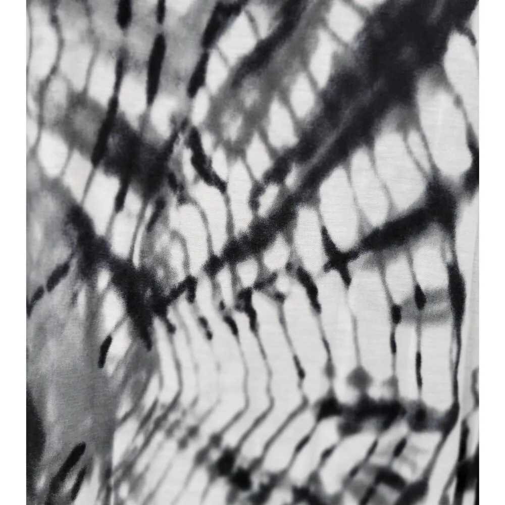 Hula Honey Womens Dress Medium Gray White Tie Dye Strapless Maxi Summer Beach - Image 11