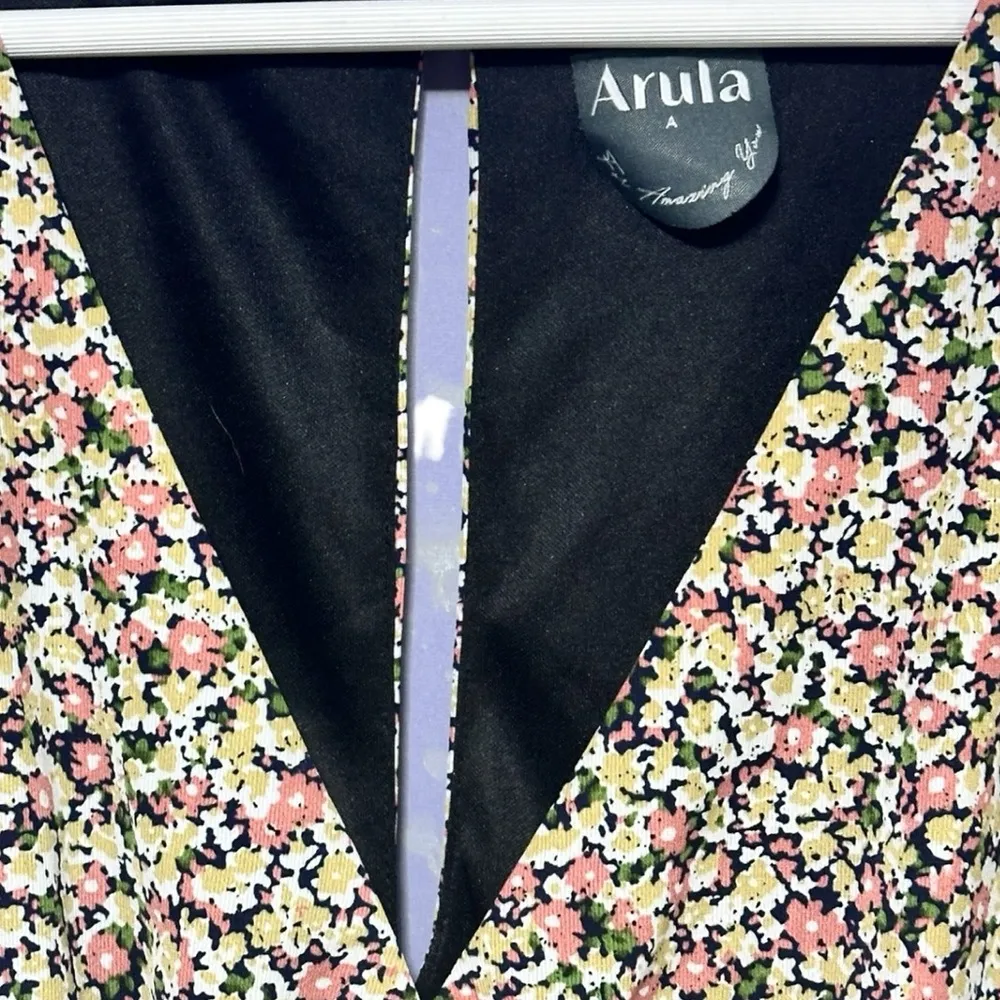 Arula Women's Midi Dress Ruffle Floral Flutter Sleeve Size 1X (A) Dress Plus Sz - Image 9