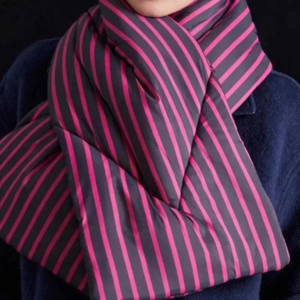 NWOT Maeve X  Anthropologie  striped puffer scarf Neck Warmer - Image 4